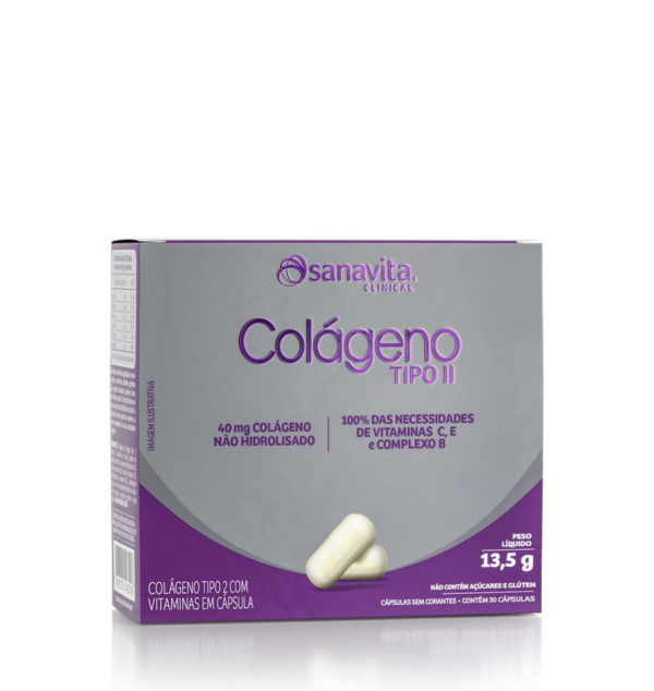 COLÁGENO TIPO II - 3,5 g | 30 cápsulas - Sanavita
