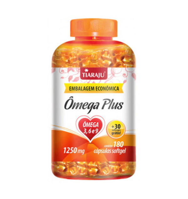 Ômega Plus (1250 mg) - 180 Cáps. Softgel + 30 Grátis - Tiaraju